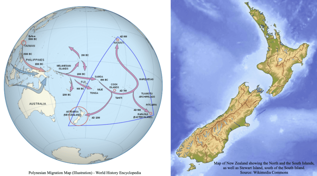 Aotearoa Map + globe map